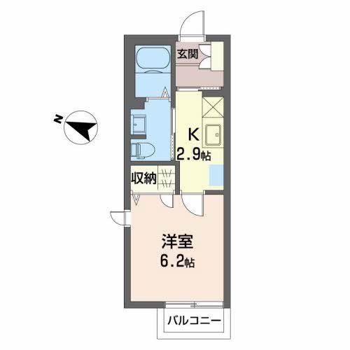 シャーメゾン07(1K/2階)の間取り写真