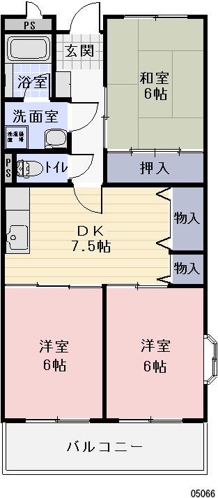 エスペランサ(3DK/3階)の間取り写真