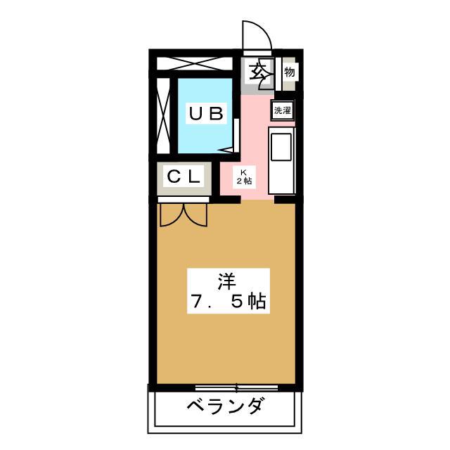 メゾンプラザ(ワンルーム/4階)の間取り写真