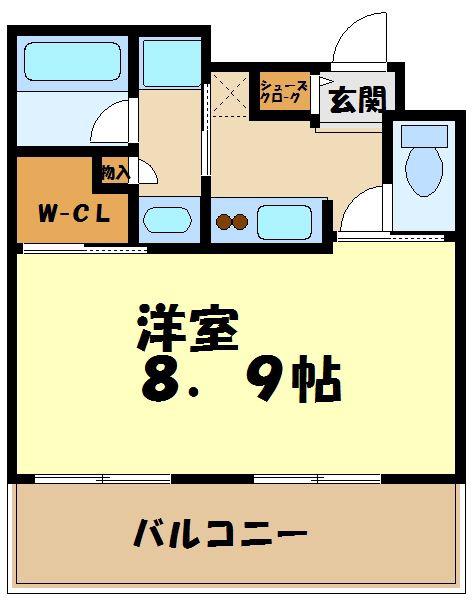 スタイリオ梶が谷(1K/4階)の間取り写真