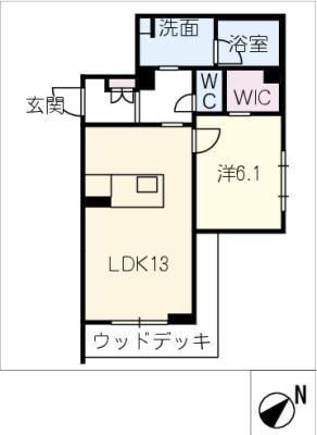 シャーメゾン東岡崎(1LDK/1階)の間取り写真