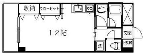 ルミエール松島(1K/6階)の間取り写真