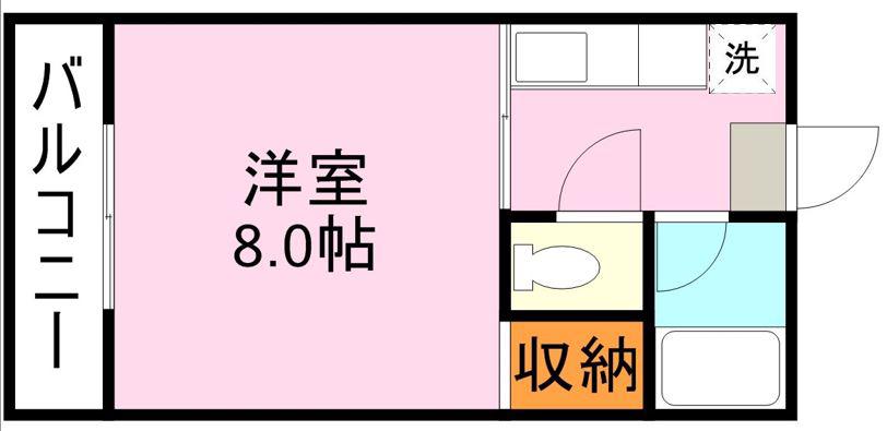 OAK VILLA KAGOSHIMA 5TH(1K/4階)の間取り写真