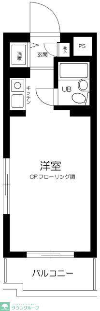 マリオン横浜第四花ノ木(ワンルーム/2階)の間取り写真