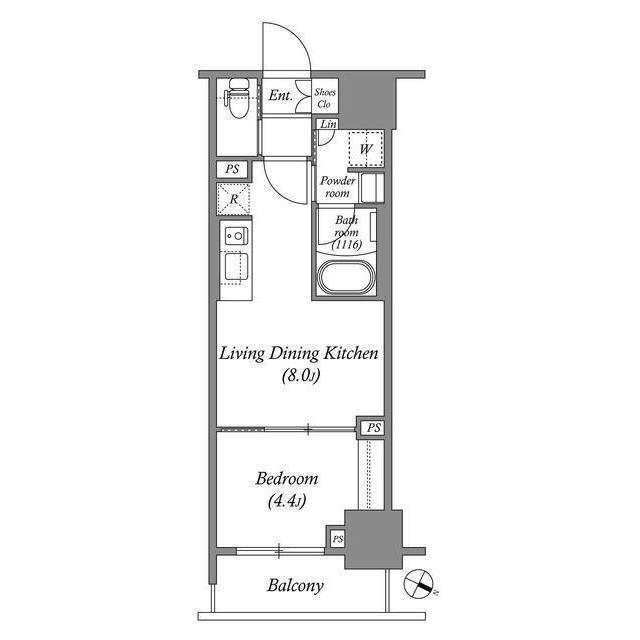 ACP RESIDENCE 浅草(1LDK/3階)の間取り写真
