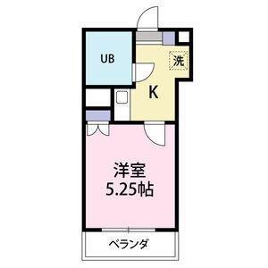 ロイヤルマンション磐田(1K/4階)の間取り写真