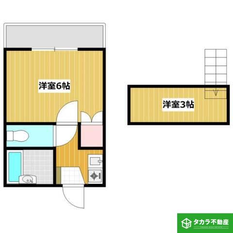 NIKORI勢家A棟(1K/1階)の間取り写真
