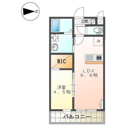 TAKUJI(1LDK/1階)の間取り写真