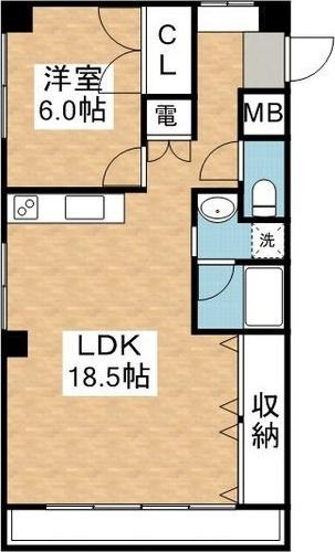 キングハイツ瑞穂(1LDK/5階)の間取り写真