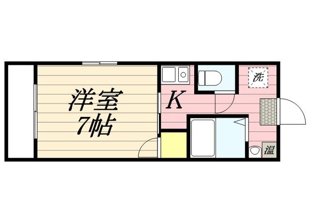 レイクルイーズ(1K/4階)の間取り写真