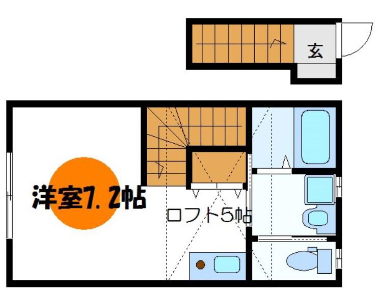クラウド新小岩(ワンルーム/2階)の間取り写真