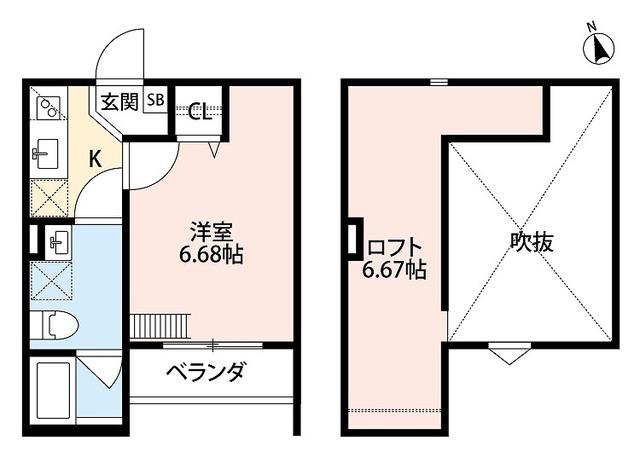 GRANDE MARE 堺東(1K/2階)の間取り写真