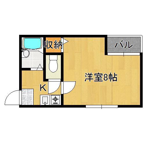 コーポ泰山 出戸(1K/2階)の間取り写真