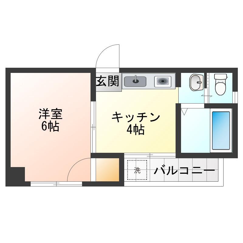 GRAN ESTA.天王寺II(1K/3階)の間取り写真