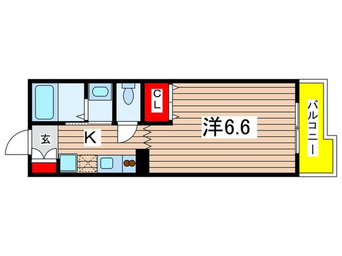 リッシェル日吉(1K/2階)の間取り写真