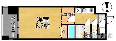 ORIENT BLD NO.60 V-T(1K/6階)の間取り写真