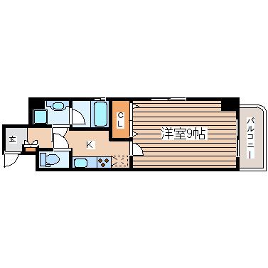 しゃとれ新寺(1K/1階)の間取り写真