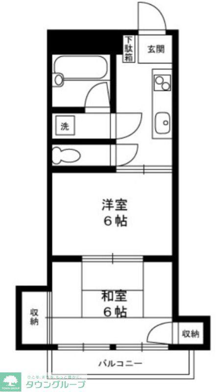 ラフォーレ町屋II(2K/3階)の間取り写真