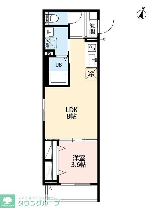 ROBOT HOME 西大宮VI(1LDK/1階)の間取り写真