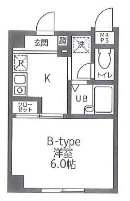 ステーションVILLA・TAKA(1K/4階)の間取り写真