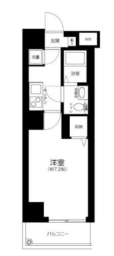 レグラス荏原中延(1K/9階)の間取り写真