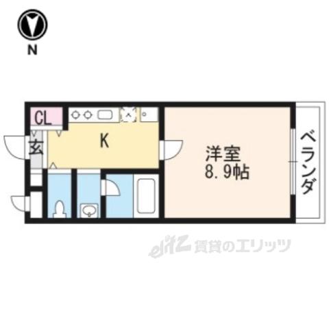 サンモールコート十条(1K/2階)の間取り写真