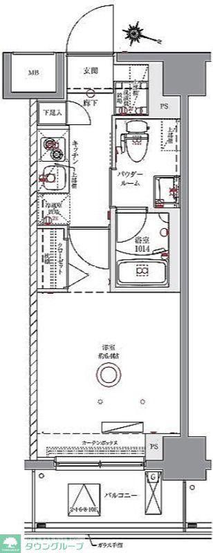AZEST西川口III(1K/10階)の間取り写真