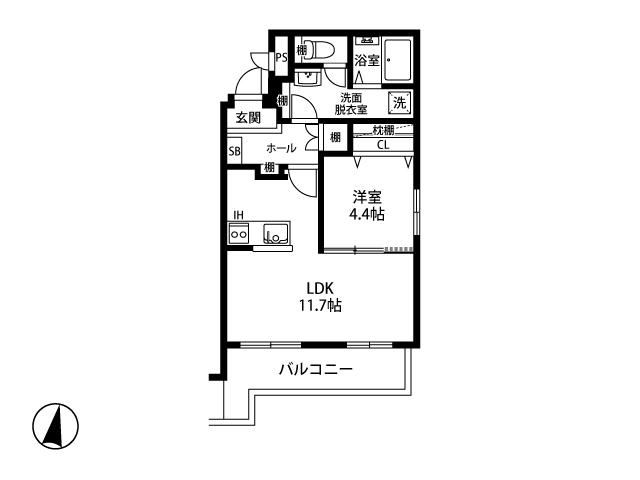 ルーナ ピエーナ(1LDK/3階)の間取り写真