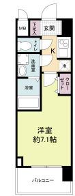 M-RESIDENCE新大阪GARDEN(1K/3階)の間取り写真