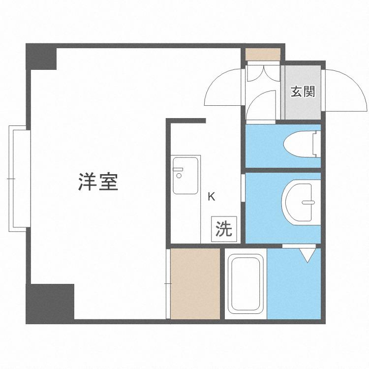 KS STAGE ASAHIMACHI(1K/6階)の間取り写真