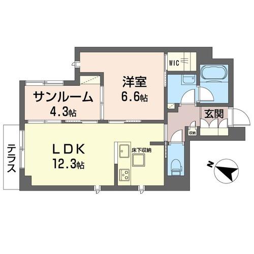 ビッグベア(2LDK/1階)の間取り写真