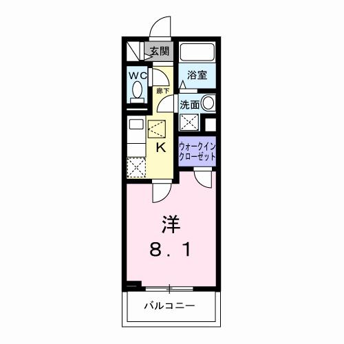 王塚台7丁目アパート(1K/1階)の間取り写真