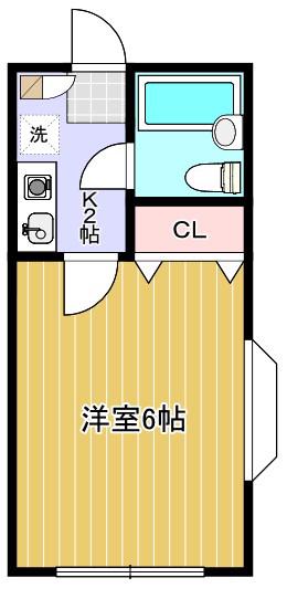 アートビレッジ(1K/1階)の間取り写真