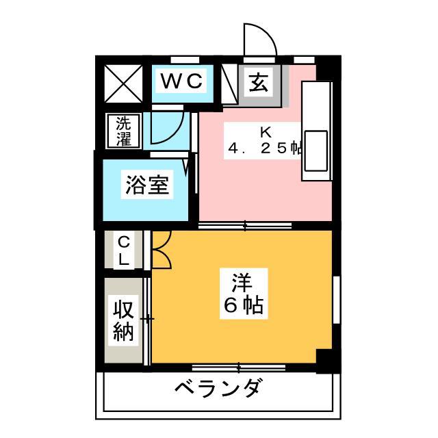 ガーデンリリオ(1K/3階)の間取り写真