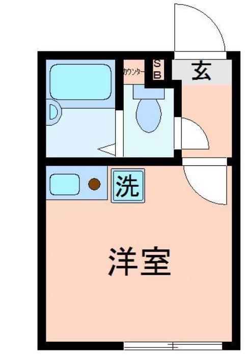 サンシャイン南馬込(ワンルーム/1階)の間取り写真