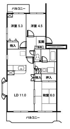 新座四季タウンF(3LDK/3階)の間取り写真