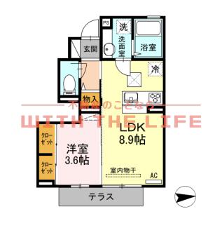シュトラール(1LDK/1階)の間取り写真