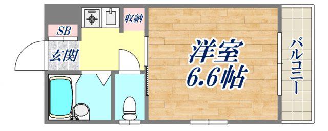 エトール6(1K/3階)の間取り写真