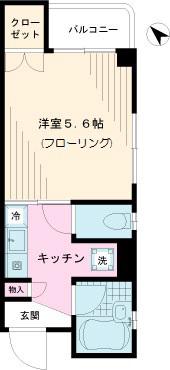 プランドールYAMAZAKI(1K/3階)の間取り写真