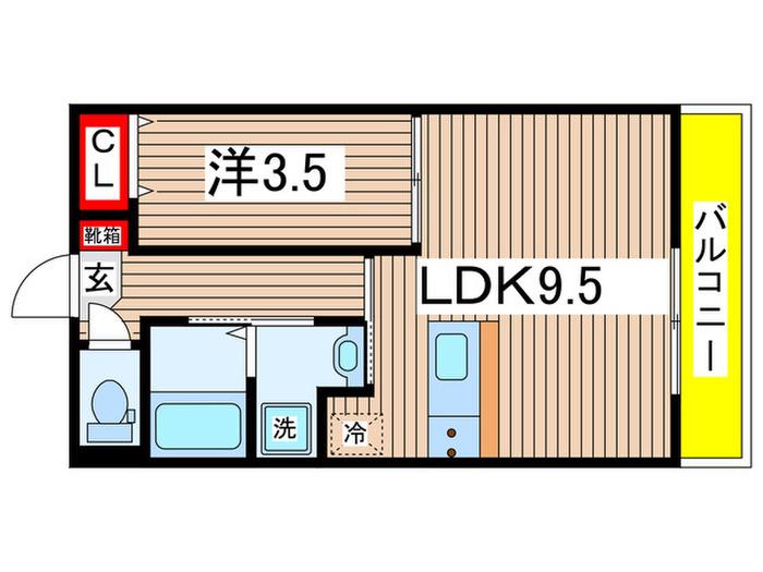 ARRIVO TRES(1LDK/3階)の間取り写真