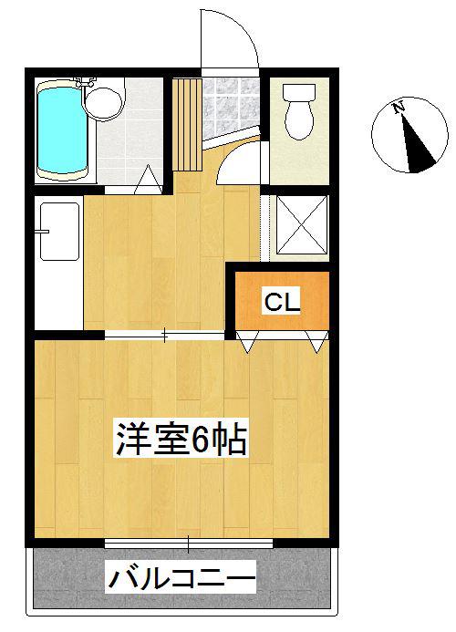 プラネット吉祥寺 II(1K/1階)の間取り写真