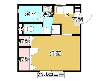 ベルク白山(1K/1階)の間取り写真
