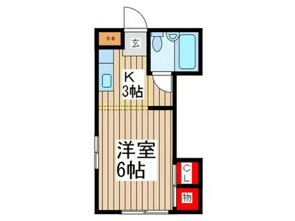 第二誠進荘(1K/2階)の間取り写真