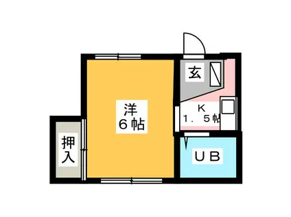 ピュアスト草薙(1K/2階)の間取り写真