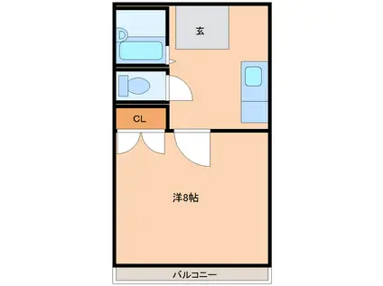 スズコービル(1K/3階)の間取り写真