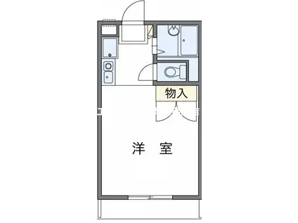 レオーネ竜之口(1K/2階)の間取り写真