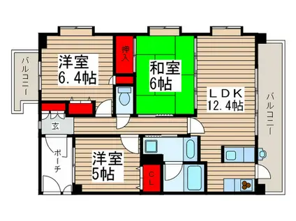 ラ・フォレ23(3LDK/4階)の間取り写真