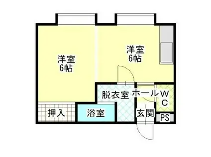 セトル・メゾン(1DK/1階)の間取り写真