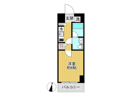 LE-LION TOYOSU WISE RESIDENCE(1K/3階)の間取り写真