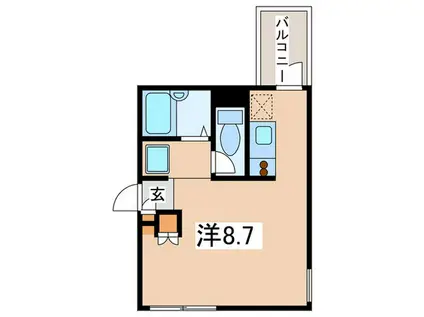リバティ町田B(ワンルーム/1階)の間取り写真